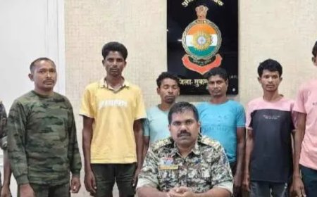 ग्राम प्रधान की हत्या में शामिल पांच नक्सली गिरफ्तार, हिडमा के गांव में थे सक्रिय