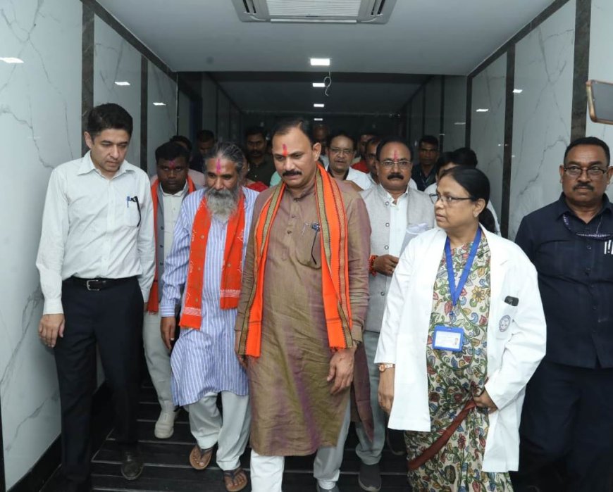 स्वास्थ्य मंत्री श्याम बिहारी जायसवाल ने एमसीएच अलबेलापारा व शासकीय कोमलदेव अस्पताल का किया निरीक्षण