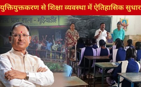 CG : प्रदेश में युक्तियुक्तकरण से शिक्षा व्यवस्था में ऐतिहासिक सुधार, अब एक भी विद्यालय शिक्षक विहीन नहीं…