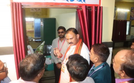 स्वास्थ्य मंत्री श्याम बिहारी जायसवाल ने मैनपाट के कमलेश्वरपुर अस्पताल का किया निरीक्षण