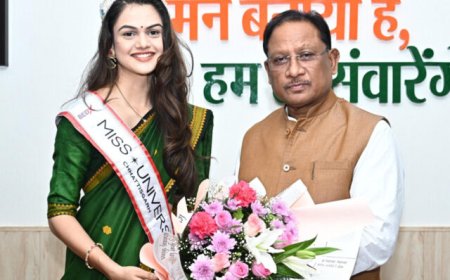मुख्यमंत्री साय से मिस यूनिवर्स छत्तीसगढ़ डॉ. अंजली पवार ने की सौजन्य मुलाकात