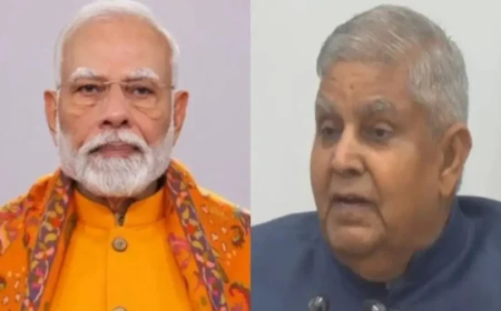 स्वास्थ्य कारणों से उपराष्ट्रपति धनखड़ का इस्तीफा, प्रधानमंत्री ने की उत्तम स्वास्थ्य की कामना