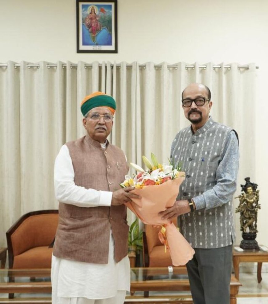 राज्यपाल डेका ने केंद्रीय कानून एवं न्याय मंत्री मेघवाल से सौजन्य भेंट की