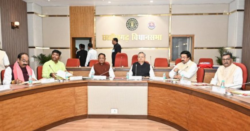 विधानसभा अध्यक्ष डॉ रमन सिंह की अध्यक्षता में विधानसभा के समिति कक्ष में कार्य मंत्रणा समिति की हुई बैठक