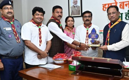 भारत स्काउट्स एवं गाइड्स छत्तीसगढ़ के प्रतिनिधिमंडल ने मुख्यमंत्री से की मुलकात,एक राखी सैनिक भाइयों के नाम अभियान की दी जानकारी