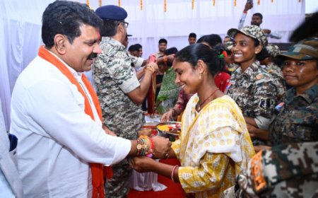 उपमुख्यमंत्री विजय शर्मा ने राखी बँधवाकर किया अपना वादा पूरा