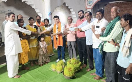 भोजली तिहार का मुख्य अतिथि रहे वार्ड पार्षद।