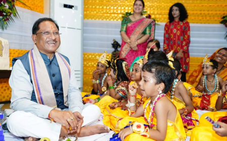 रायपुर में मुख्यमंत्री साय ने भगवान श्रीकृष्ण की पूजा कर मनाया जन्माष्टमी