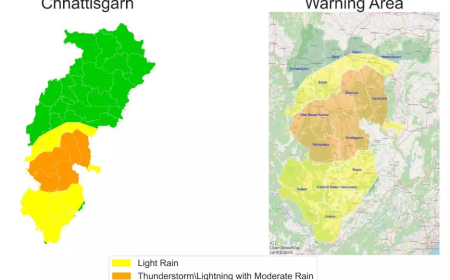 मौसम अपडेट : रायपुर और छत्तीसगढ़ के कई जिलों में 21 अगस्त तक बारिश की संभावना