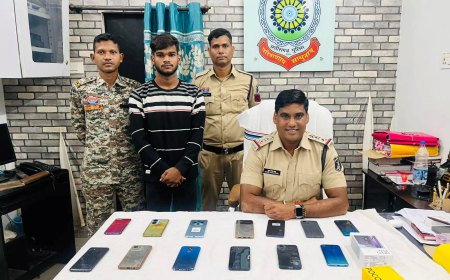 मोबाइल चोरी का खुलासा, पुलिस ने तीन आरोपियों को किया गिरफ्तार