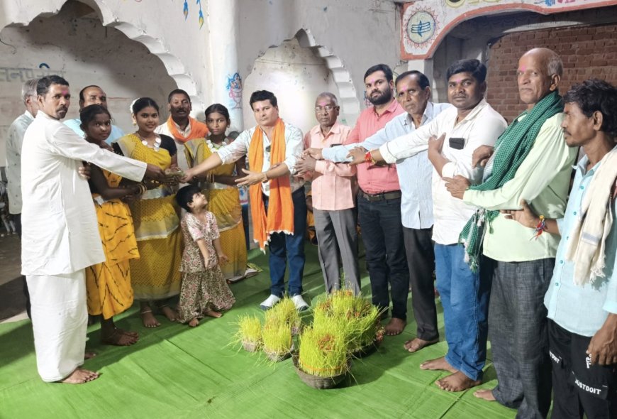 भोजली तिहार का मुख्य अतिथि रहे वार्ड पार्षद।