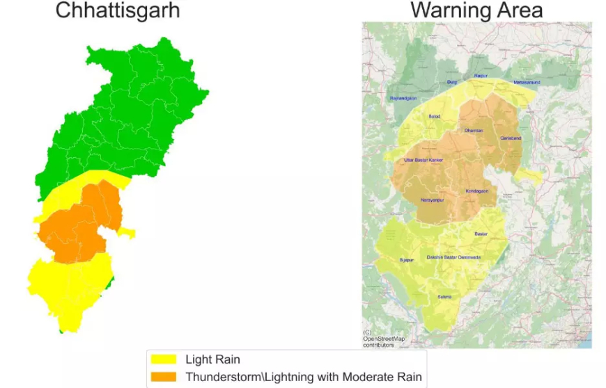 मौसम अपडेट : रायपुर और छत्तीसगढ़ के कई जिलों में 21 अगस्त तक बारिश की संभावना