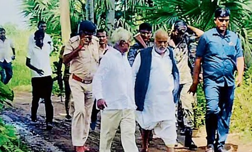 मुआवजा न मिलने पर भड़के ग्रामीण, नालंदा में मंत्री-विधायक पर हमला