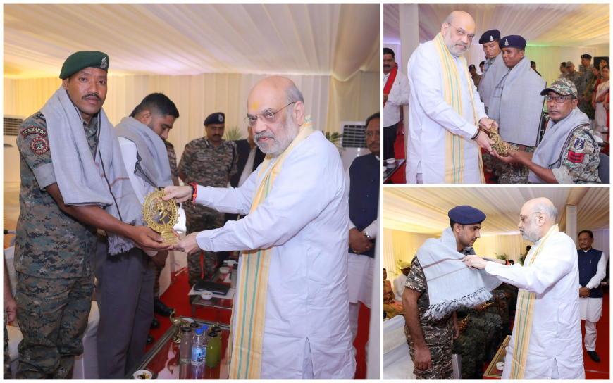 ऑपरेशन ब्लैक फॉरेस्ट के वीर जवानों को अमित शाह ने किया सम्मानित, बोले- 2026 तक नक्सलवाद होगा खत्म